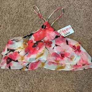 Floral flowy crop top